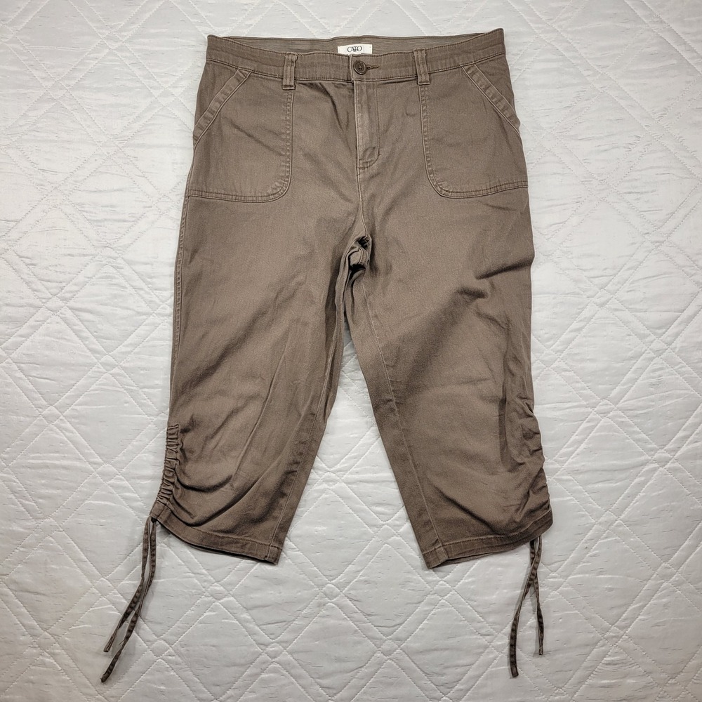 CATO‎ brown crop pocket pants size 8